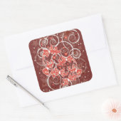 Elegante und Niedliche Weihnachtsmänner und -stars Quadratischer Aufkleber (Umschlag)