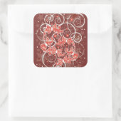 Elegante und Niedliche Weihnachtsmänner und -stars Quadratischer Aufkleber (Tasche)