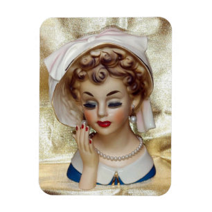 Elegante und raffinierte Lady-Head-Vase Pam Fancy Magnet