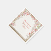Elegante und romantische Blume Blumengarten Serviette (Ecke)
