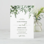 Elegante und romantische Grünanlagen Ivy de Sage W Einladung (Stehend Vorderseite)