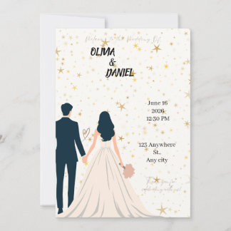 Elegante und romantische Hochzeitseinladungskarte Einladung