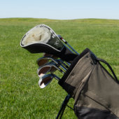 Elegante und romantische Weißrosen Personalisiert Golf Headcover (In SItu)