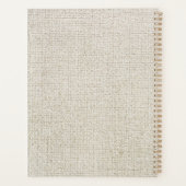 Elegante und rustikale Beige Linen Texture Planer (Rückseite)