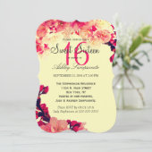 Elegante und rustikale Kirschblüten auf Vintagem G Einladung (Stehend Vorderseite)