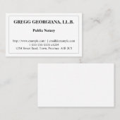 Elegante und saubere öffentliche Notar-Visitenkart Visitenkarte (Vorne/Hinten)