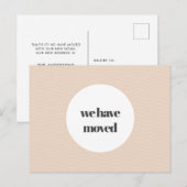 Elegante und schicke Bewegungsankündigung Postkarte (Vorne/Hinten)