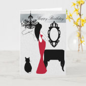 Elegante und schicke Geburtskarte Karte (Gelbe Blume)