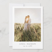 Elegante und schicke Hochzeit mit botanischem Wapp Einladung (Rückseite)