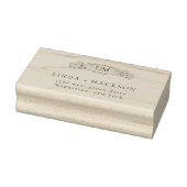 Elegante und schicke Hochzeit mit botanischem Wapp Gummistempel (Stempel)