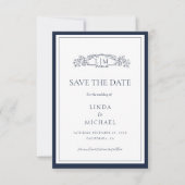 Elegante und schicke Hochzeit mit botanischem Wapp Save The Date (Vorderseite)