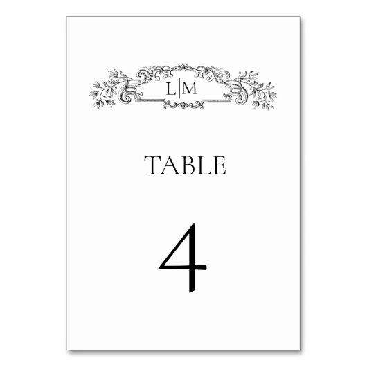 Elegante und schicke Hochzeit mit botanischem Wapp Tischnummer (Vorderseite)