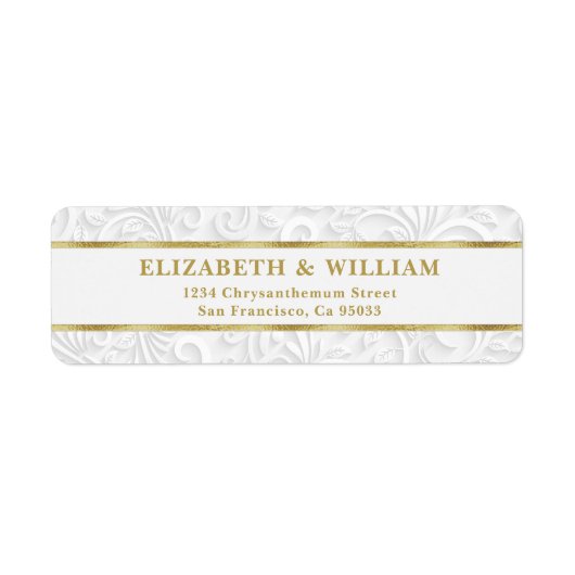 Elegante und schicke nordische Blume Rücksendeadre (Vorne)