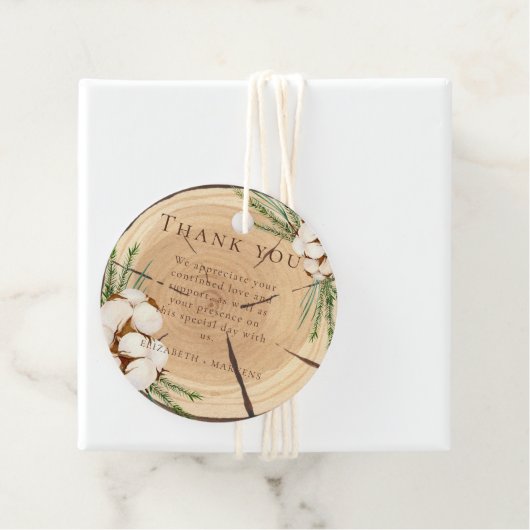 Elegante und schicke rustikale Hochzeitsholz Viele Geschenkanhänger (Beispiel)