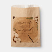 Elegante und schicke rustikale Hochzeitsholz Viele Geschenktütchen (Vorderseite)