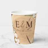 Elegante und schicke rustikale Hochzeitsholz Viele Pappbecher (Vorderseite)