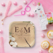 Elegante und schicke rustikale Hochzeitsholz Viele Pappteller (Party)