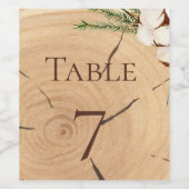 Elegante und schicke rustikale Holzschnitzereien Weinetikett (Einzelnes Label)