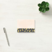 Elegante und schicke Schwarz-Gold-Federn-Grenze Post-it Klebezettel (Büro)