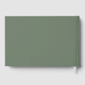 Elegante und schicke Szene Grüne Hochzeit Datum Gästebuch (Rückseite)