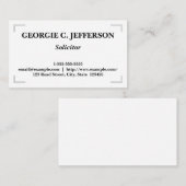Elegante und Schlichte Anwaltskarte Visitenkarte (Vorne/Hinten)