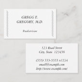 Elegante und Schlichte Kinderarzt-Visitenkarte Visitenkarte (Vorne/Hinten)