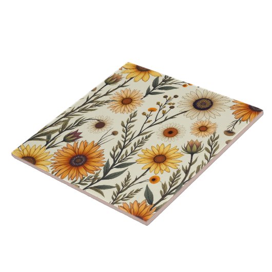 elegante und schöne Blume. Fliese (Seite)