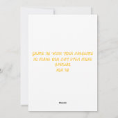 Elegante und schöne Einladung zur Hochzeit (Rückseite)