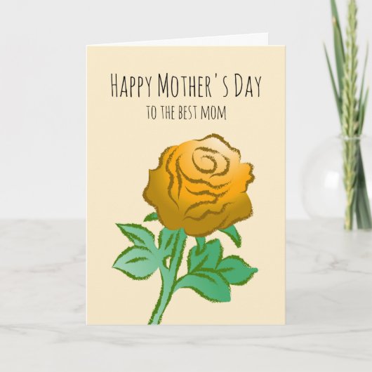 Elegante und schöne orange Rose Karte (Vorderseite)
