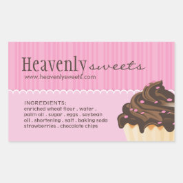 Elegante und stilvolle Bäckerei-Verpackungskleber Rechteckiger Aufkleber