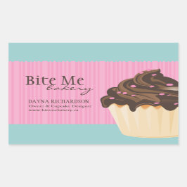 Elegante und stilvolle Bäckerei-Verpackungskleber Rechteckiger Aufkleber