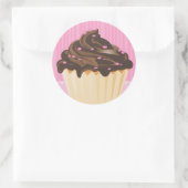 Elegante und stilvolle Bäckerei-Verpackungskleber Runder Aufkleber (Tasche)