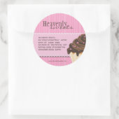 Elegante und stilvolle Bäckerei-Verpackungskleber Runder Aufkleber (Tasche)