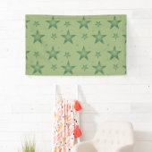 Elegante und stilvolle Olive Stars auf dem Sage Gr Banner (Insitu)