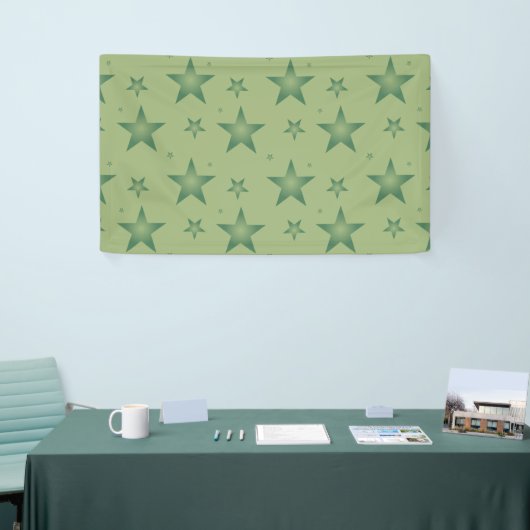 Elegante und stilvolle Olive Stars auf dem Sage Gr Banner (Messeveranstaltung)