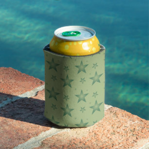 Elegante und stilvolle Olive Stars auf dem Sage Gr Dosenkühler