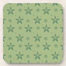 Elegante und stilvolle Olive Stars auf dem Sage Gr Getränkeuntersetzer