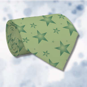 Elegante und stilvolle Olive Stars auf dem Sage Gr Krawatte