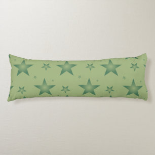 Elegante und stilvolle Olive Stars auf dem Sage Gr Seitenschläferkissen