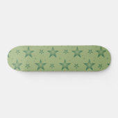 Elegante und stilvolle Olive Stars auf dem Sage Gr Skateboard (Horizontal)