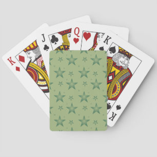 Elegante und stilvolle Olive Stars auf dem Sage Gr Spielkarten