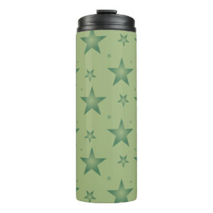 Elegante und stilvolle Olive Stars auf dem Sage Gr Thermosbecher