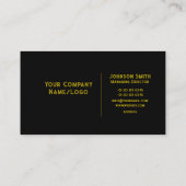 Elegante und stilvolle Vorlage für Visitenkarten Visitenkarte (Rückseite)