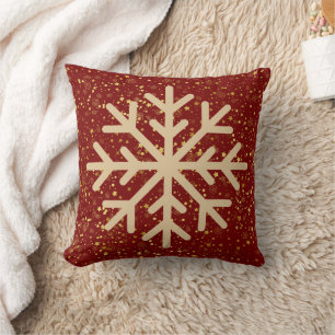 Elegante und stilvolle White Snowflake Weihnachten Kissen
