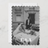 Elegante und trendige Einladung zur Hochzeit (Rückseite)