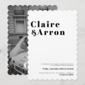 Elegante und trendige Einladung zur Hochzeit (Vorne/Hinten)