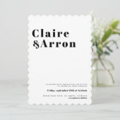 Elegante und trendige Einladung zur Hochzeit (Stehend Vorderseite)