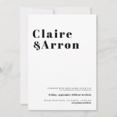 Elegante und trendige Einladung zur Hochzeit (Vorderseite)