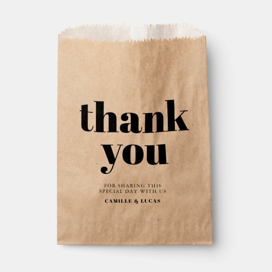 Elegante und trendige Hochzeit Geschenktütchen (Vorderseite)