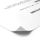 Elegante und trendige Speisekarte für Hochzeitsget Poster (Ecke)